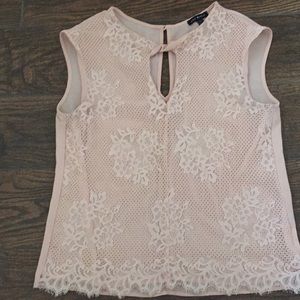 🚨SOLD🚨Lily Black Blush Pink  Lace Shirt